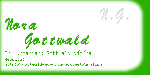 nora gottwald business card